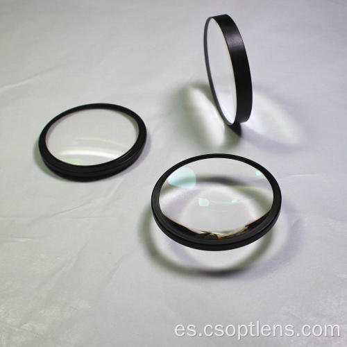 Serie de lentes de vidrio óptico montadas